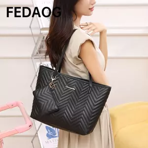 Túi đeo vai FEDAOG, Túi Tote đa chức năng bằng da PU, Túi xách đi lại hàng ngày dung tích lớn thông thường dành cho nữ