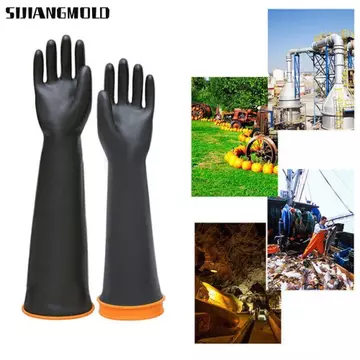 Găng tay cao su công nghiệp SIJIANGMOLD, Găng tay chống axit và kiềm có thể tái sử dụng, Găng tay cao su hạng nặng 17 ''22' 'chất lượng cao cho phòng thí nghiệm gia đình ô tô