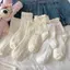 HFSHY 1 Cặp Gothic Sos Nơ Giữa Ống Preppy Phong Cách Công Chúa Sos JK Dạo Phố VN