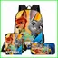 HT3 Zootopia Bộ túi đi học ba mảnh in hình Học sinh ba lô du lịch sức chứa lớn TH3