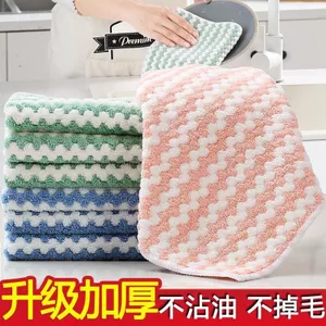 Lau Nhà Bếp Rửa Chén Rửa Chén Miếng Lót Bàn Rag Hiện Vật Vải Khử Nhiễm Fluff Dày Không Rơi Vệ Sinh Rửa Bát Thấm Hút Nước