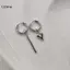 LUImo Thời Trang Trái Tim Mặt Dây Chuyền Tai Bule Thời Trang Không Đều Pha Lê sel Bông Tai Ngọt Ngào Mát Kim Loại Dây Xích Tai Phụ Kiện Quà Tặng SBS