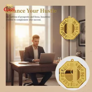 Mặt dây chuyền phước lành phong cách cổ điển Trung Quốc Bagua lồi gương phong thủy để trang trí nội thất Quà tặng ngày lễ [VN]