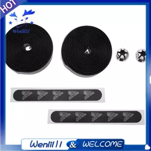 Xe Đạp Đường Bộ Xe Đạp Tay Lái Băng Đen Lưới Thiết Kế Chống Trơn Trượt Chống Thấm Nước Bartape Mềm EVA Xốp Da Băng Đen 75g