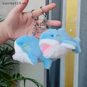 SRVN 1Pc 12cm Cá Mập Nhỏ Sang Trọng Đồ Chơi Búp Bê Thú Nhồi Bông Sang Trọng Phụ Kiện Đồ Chơi Mặt Dây Chuyền Bé Kid Quà Tặng Móc Khóa Đồ Trang Trí.
