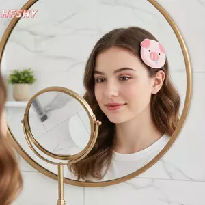 HFSHY 1 Chiếc Hoạt Hình Dễ Thương Thú Cưng Ma Thuật Băng Không Dấu Vết Băng Đô Quấn Tóc Miếng Dán Tóc trán Thêu Sang Trọng Trang Trí Kẹp Tóc VN