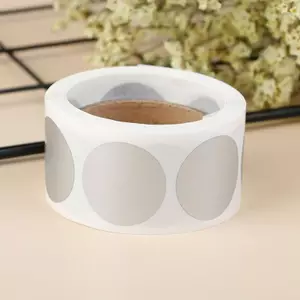 300 Chiếc Tròn Bạc Trầy Xước Tắt Stiers 1 Inch Scratc Tắt Nhãn Stier ELWW
