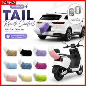 Đuôi xe điện YRBWD, Đuôi xe đạp điện có thể sạc lại thực tế Đuôi xe đạp điện, Sáng tạo Tự dính Lông tơ đa năng Trang trí đuôi xe máy Tất cả các phương tiện