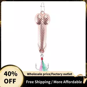 1 Cái Mồi Câu Cá Giải Quyết Móc Spinner Thìa Pike VIB Wobble Giải Quyết Móc (Vàng Hồng 21g)