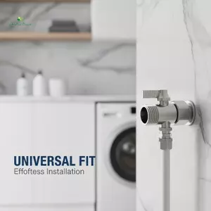1 Bộ Bộ Chuyển Đổi Nước Cấp RO 1 / 2 Đến 1 / 4 3 / 8 Inch Có Van Tắt Đồng Thau Lâu Dài Cho Dưới Bồn Rửa Lọc mới