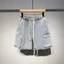 Mùa Hè 2026 Mới Phong Cách Nhật Bản Co Giãn Eo Bảo Hộ Lao Động Quần Short Denim Cho Nam Quần Short Thường Ngày
