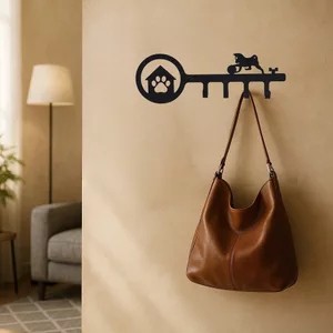 HELLOYOUNG Móc chìa khóa kim loại màu đen cao cấp Trang trí tường Chống thấm nước Chống rỉ sét Nhà sắp xếp lưu trữ Quà tặng