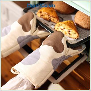 Găng tay lò nướng DWELLCO Cat Paws, Găng tay lò nướng bông màu xám, Găng tay cách nhiệt lò vi sóng chống bỏng bảo vệ nhiệt
