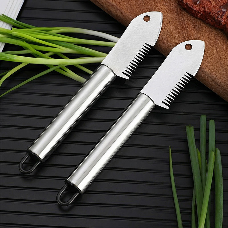 Dụng cụ thái hành lá đa năng bằng thép không gỉ, lưỡi sắc bén, tay cầm thoải mái, dụng cụ nhà bếp.