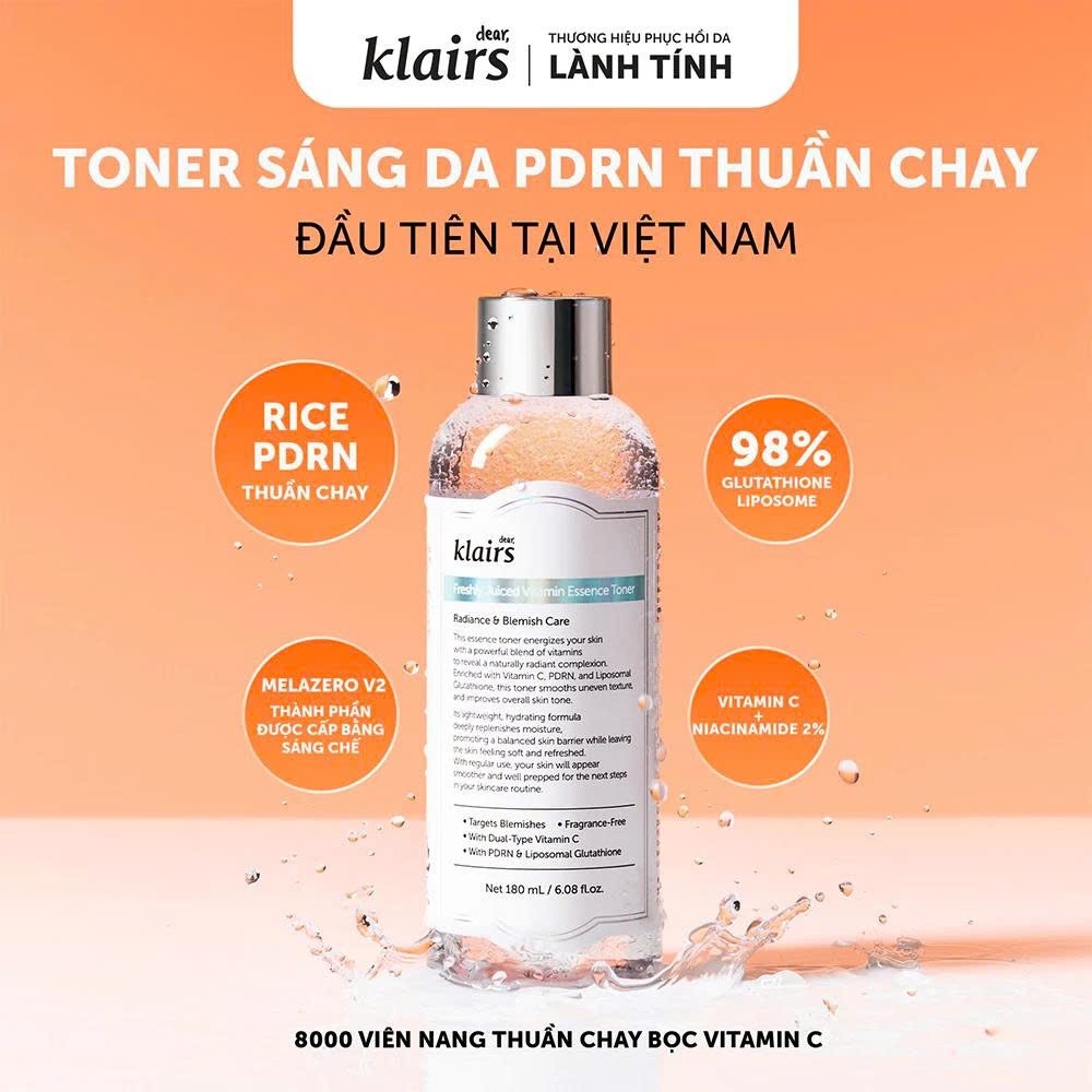 Nước hoa hồng Dear, Klairs Supple Preparation Toner dưỡng sáng cấp ẩm lành tính [FS]