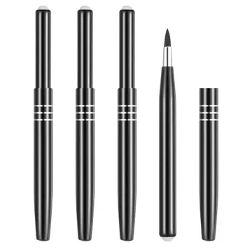 4 Cọ Môi Có Thể Thu Vào Cho Son Môi, Cọ Môi Du Lịch, Cọ Lót Di Động, Dụng Cụ Son Dưỡng Chuyên Nghiệp Cọ Trang Điểm Có Nắp Dụng Cụ Trang Điểm Cho Nữ Son Bóng