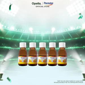 Bộ 5 chai Siro Pharmaton Kiddi 100ml giúp xương chắc khỏe, hỗ trợ sự phát triển toàn diện của trẻ