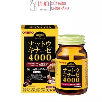 Viên Uống Phòng Ngừa Tai Biến Natto Kinase 4000FU Orihiro Nhật 60 Viên