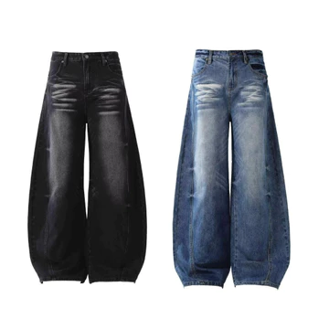 Quần jean nam Quần jean Baggy Quần jean Hip hop Quần jean dáng rộng Phong cách đường phố Quần jean Mỹ