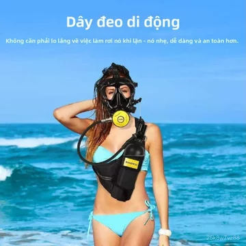 Bình khí ống thở lặn biển 1L trang bị dưới nước bình oxy trọn bộ bộ lặn biển di động chất lượng cao