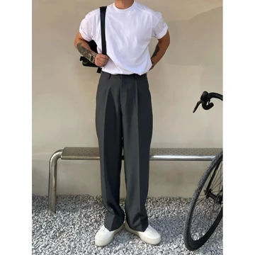 quần tây nam big size quần tây nam ống rộng Mùa Xuân Thu Phiên Bản Hàn Quốc Hợp Thời Trang Quần Drap Nam Rời Thẳng Phù Hợp Với Quần Cao Cấp Ống Rộng Quần