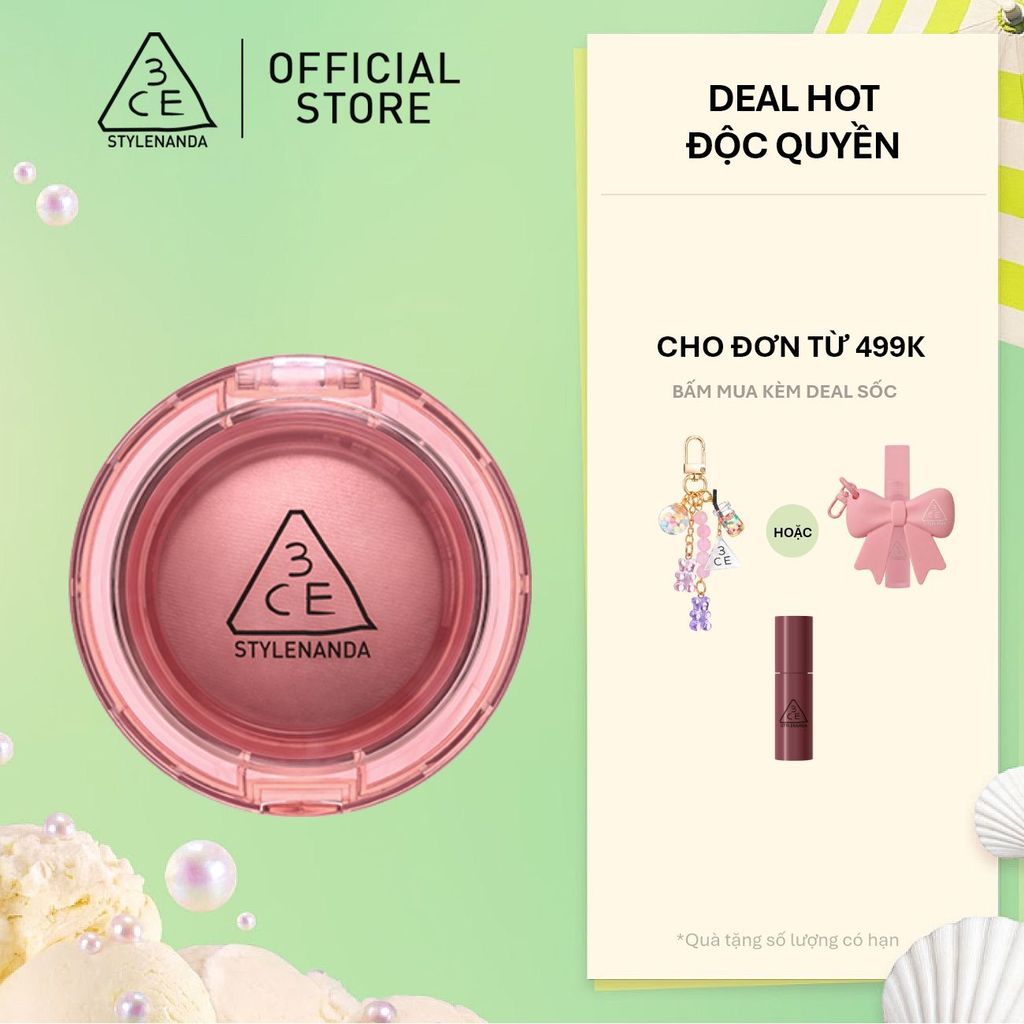 Phấn Má Hồng Dạng Thạch 3CE Bouncy Blur Balm Mịn Nhẹ, Dễ Tán, Không Bết Dính, Lớp Finish Tự Nhiên