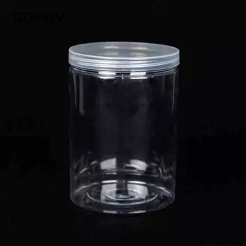 Hộp kín GOODV, Thùng đựng đồ tròn Chai đóng gói rỗng, Cấp thực phẩm kín có nắp Hộp đựng thực phẩm Hộp đựng thực phẩm