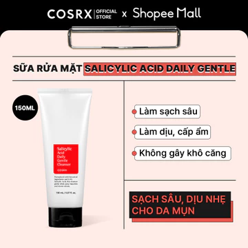 COSRX Sữa rửa mặt Salicylic Acid Daily Gentle Cleanser 150ml
