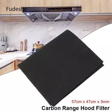 FUDESHE 1Pcs Lọc than máy hút mùi 57x47cm, tấm lưới lọc than hoạt tính, vải lọc đa năng 3mm cho mọi loại máy hút mùi bếp