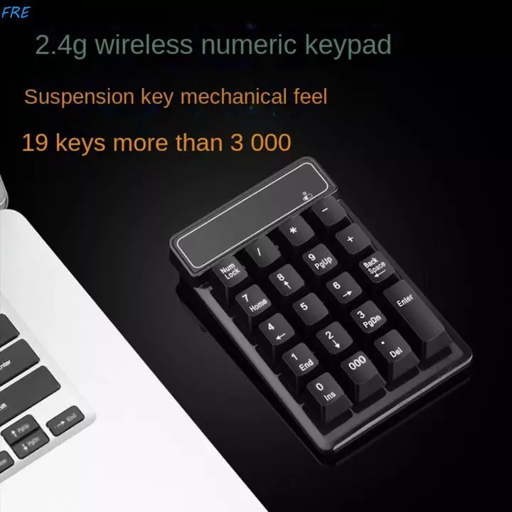 Bàn phím số không dây FRE 2.4G, Bàn phím có dây 19 phím Bàn phím nhỏ Bluetooth, Bàn phím số Chống nước Cảm giác cơ học cầm tay Bàn phím số USB Mini cầ