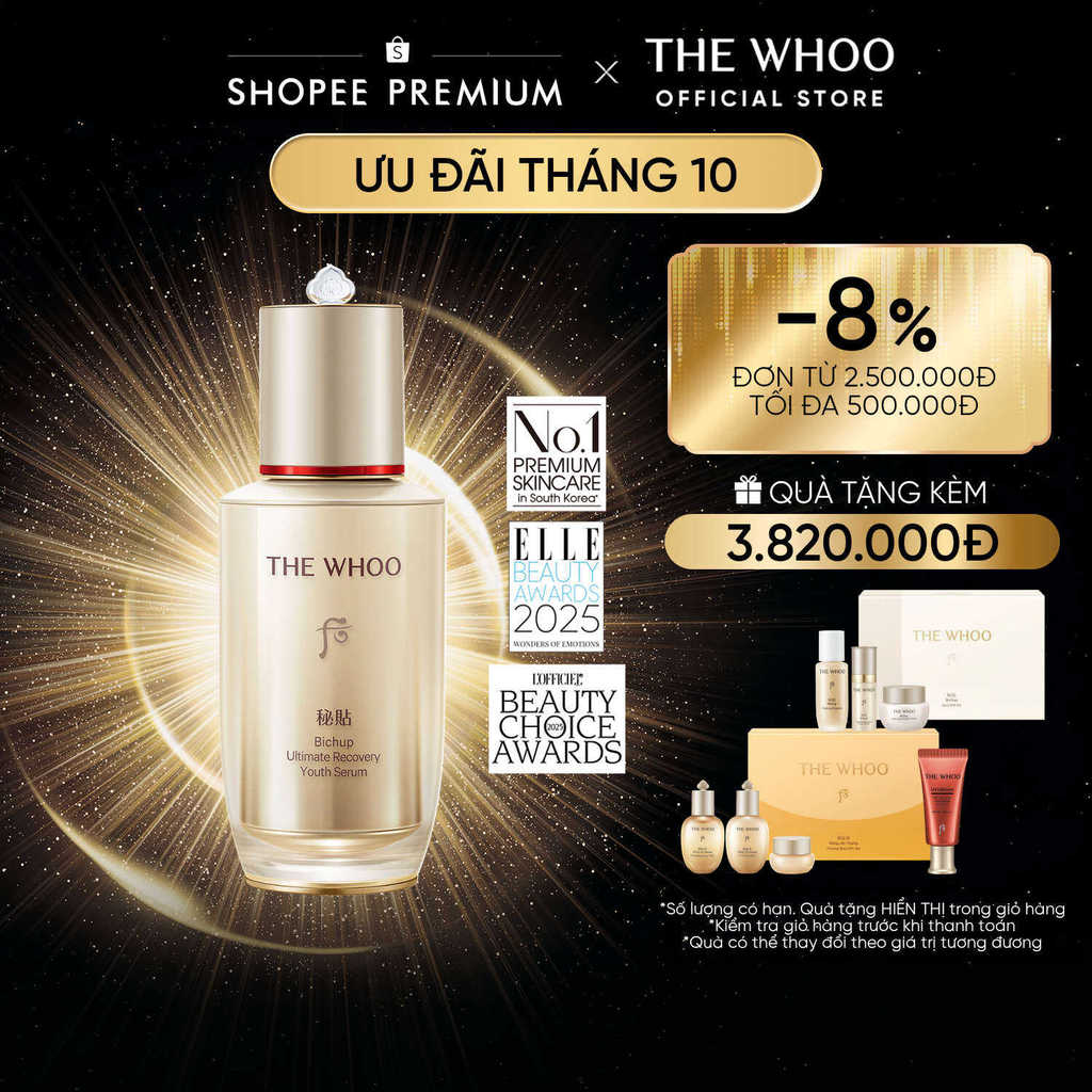 [THE WHOO OFFICIAL] Tinh chất tự sinh chống lão hóa thế hệ thứ 4 THE WHOO Bichup Ultimate Recovery Youth Serum 50ml