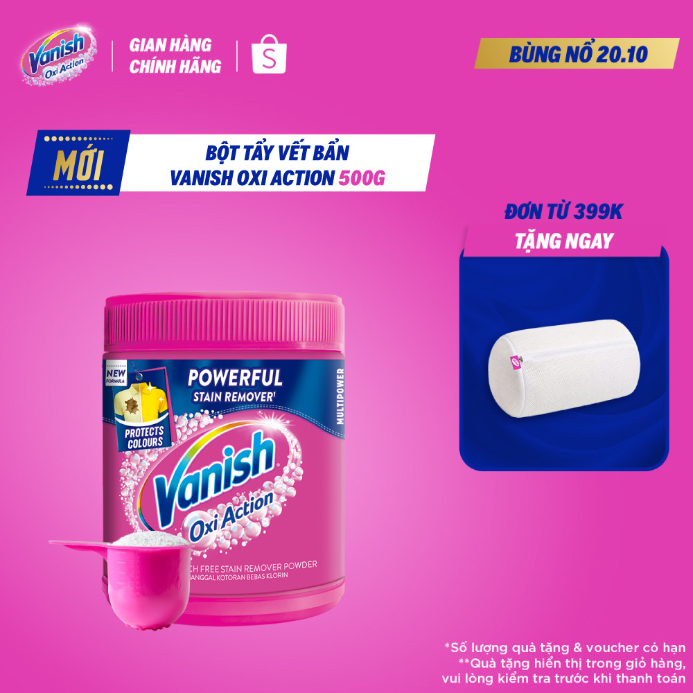 Bột Tẩy Vết Bẩn Quần Áo Vanish Oxi Action 500g
