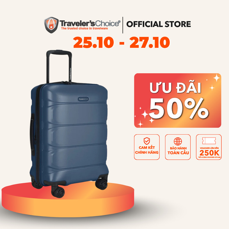 [25.10 - 27.10 | Special Deal] Vali kéo Heidelberg - Vali Traveler's Choice bảo hành chính hãng quốc tế