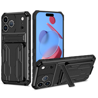 Dành Cho iphone 17 Pro Max / 17 Air Case Có Giá Đỡ Thẻ Khe Cắm Quân Sự Hạng Nặng Chống Sốc Cứng Bảo Vệ Dày