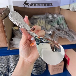 Onetimingfine Làm Dày Thìa Cơm Inox Phong Cách Nhật Bản Tay Cầm Dài Nồi Cơm Thìa Buffet Phục Vụ Muỗng Dụng Cụ Nhà Bếp Cho Gia Đình VN