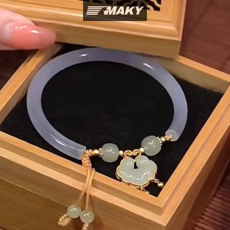 Newwellknownepic Vòng Tay Mặt Dây Chuyền Vòng Đính Hạt Vòng Tay Có Thể Điều Chỉnh Vintage Hạt Vòng Tay Phong Cách Trung Hoa Vintage Tay Đồ Trang Sức VN