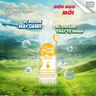 Thùng 24 Chai Nước Khoáng Ngọt Hương Chanh Muối Có Gas Thiên Nhiên 430ml Đảnh Thạnh- Giàu và bổ sung vi khoáng tự nhiên