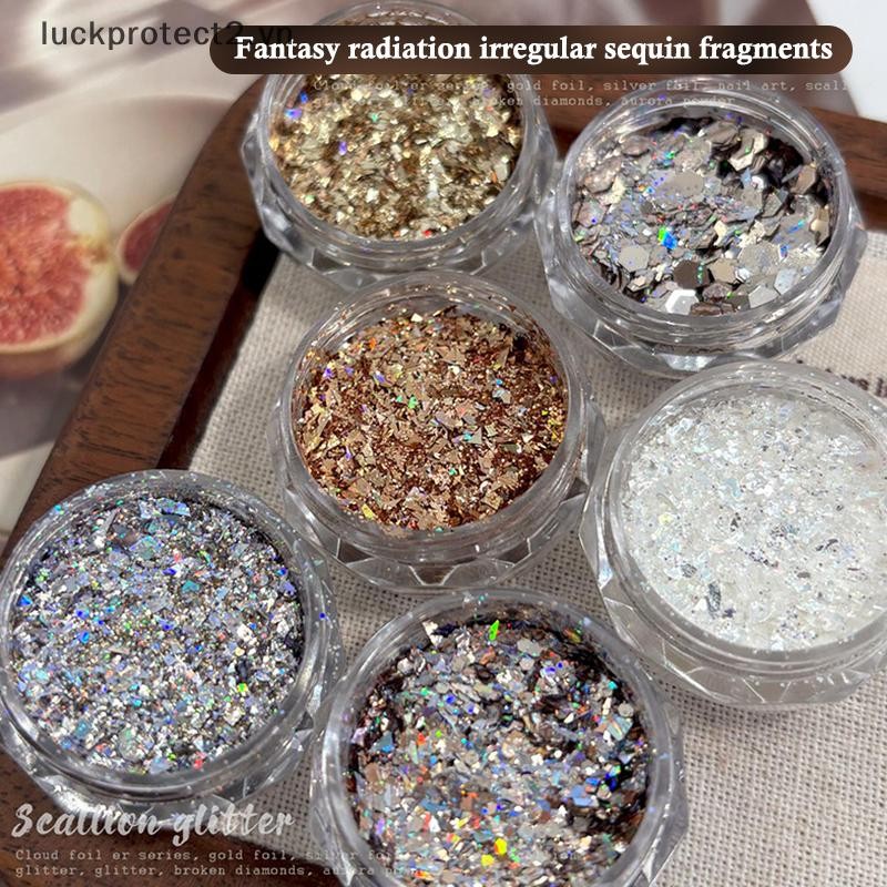 # luckpro # 1Box Ngôi Sao Lấp Lánh Móng Tay Lấp Lánh Pentagram Trang Trí Móng Tay Phụ Kiện Salon DIY Nail Art Design.