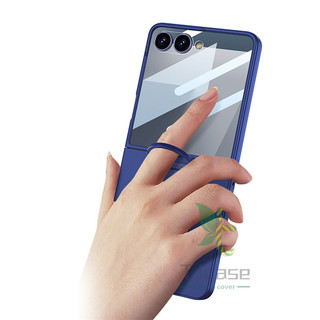 Vỏ bọc giá đỡ vòng từ tính mỏng cho Samsung Galaxy Z Flip 7 6 5 Vỏ sạc không dây màn hình kính