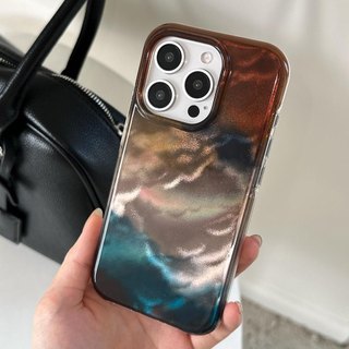 Vỏ cứng Tương thích với iPhone 13 14 14Pro 14ProMax 15 15Pro 15ProMax 16 16Pro 16ProMax 17 17Pro 17ProMax 17ProMax 17Air Ink Wash Vỏ hoa văn pha trộn