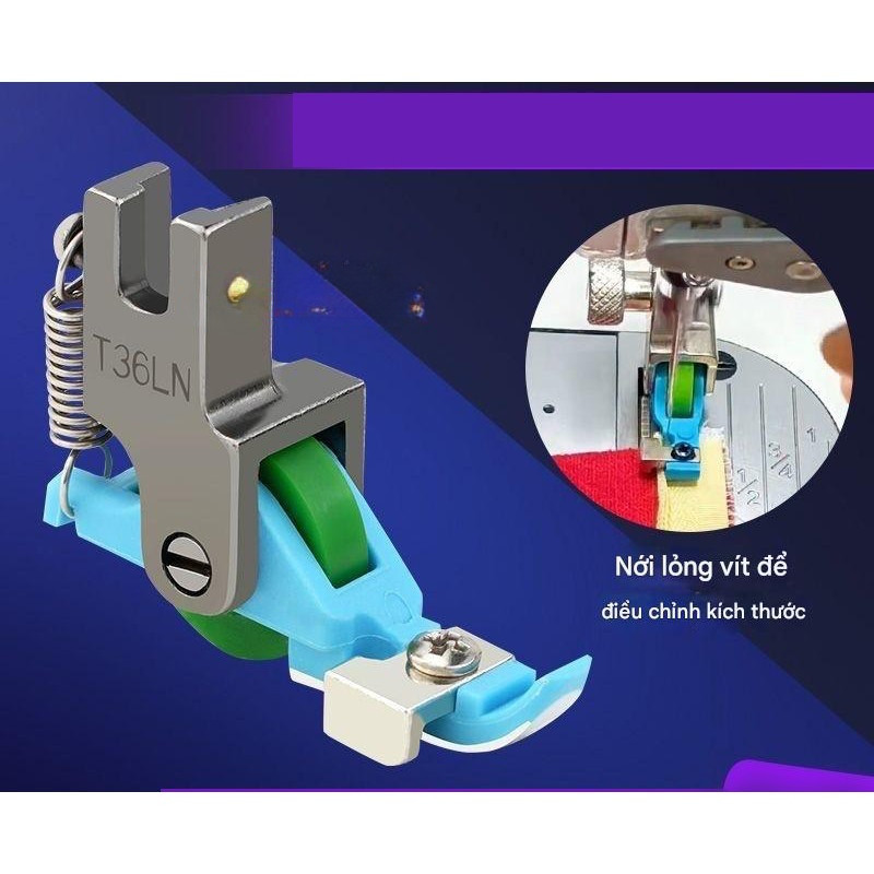Chân Vịt May Dây Kéo Bánh Xe Nhựa Chống Nhăn T36LN/S518L – Phụ Kiện Máy May 1 Kim Công Nghiệp