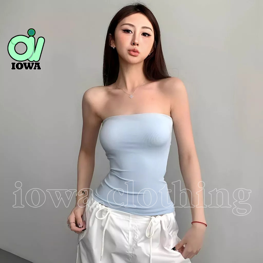 Áo ỐNG TUBE TOP TRƠN Thun Borip Lụa DD34, Áo Thun Quây Nữ Ôm Body Nhiều Màu IOWA
