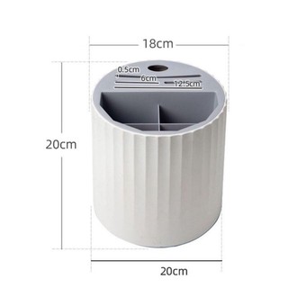 Hộp đựng dao đũa muỗng, đựng đồ bếp đa năng - hình trụ, xoay 360 độ