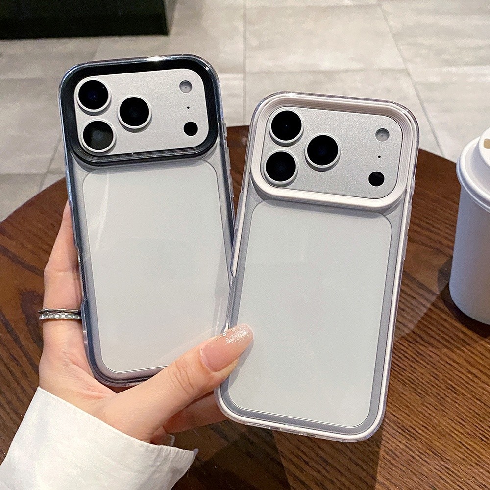 Ốp điện thoại trong suốt viền màu 2 ni 1 cho iPhone 17 Pro Max 17 Air 16 Plus 15 14 13 12 11 Vỏ bảo vệ chống sốc
