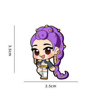 4 Cái / bộ K-POP Hoạt Hình Witch Hunter Đội Hợp Kim Thổ Cẩm Kim Loại Huy Hiệu Túi Quần Áo Trang Trí Pin
