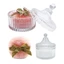 SA Thân Lớn Bột Puff Glass Lọ Bảo Quản Mỹ Phẩm Cho Phòng Tắm Mặt Bàn
