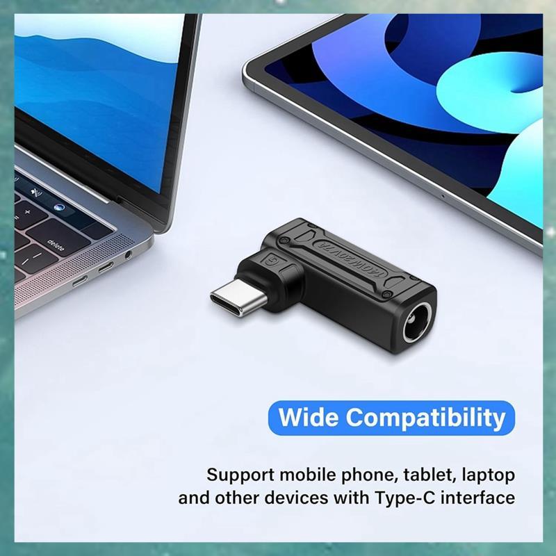 [uhktyltui.vn] Bộ chuyển đổi sạc nguồn PD 140W DC sang Type C Đầu vào DC Nữ sang đầu nối USB C Nam cho điện thoại, máy tính bảng, máy tính xách tay (G)