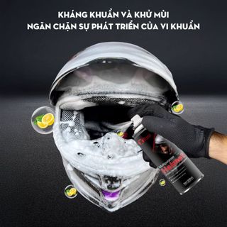 Xịt Làm Sạch Nón Bảo Hiểm 300ml – Dạng Bọt Tuyết, Khử Trùng, Diệt Khuẩn Mạnh Mẽ