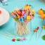 PlumHOUSE 100 Chiếc Dễ Thương Mận Tre Xiên Thực Phẩm Cocktail Chọn Buffet Trái Cây Cupcake Nĩa Gậy Tiệc Trang Trí Bàn Tiếp Liệu VN