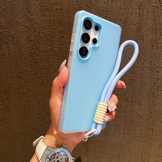 2in1 Có Dây Đeo Cổ Tay Jelly Ốp Lưng Điện Thoại Samsung Galaxy A07 A17 A56 A36 A26 A16 A06 A55 A35 A25 A15 4G 5G Vỏ Chắc Chắn